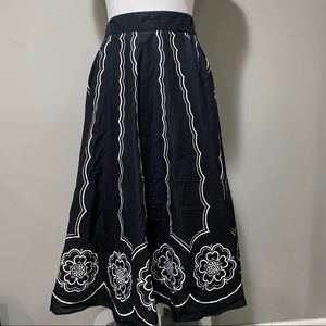 WDNY Black & White A-Line Skirt